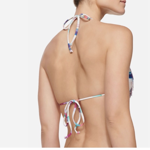 NWT $82 L Space Audrey Fringe Estella Mirage Bikini Top Size S - Picture 3 of 8